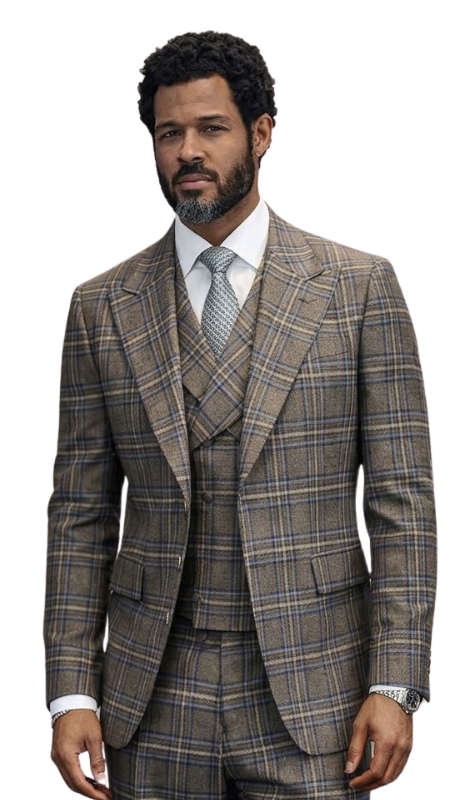 Statement CORSO-BROWN-3PC Mens Suit