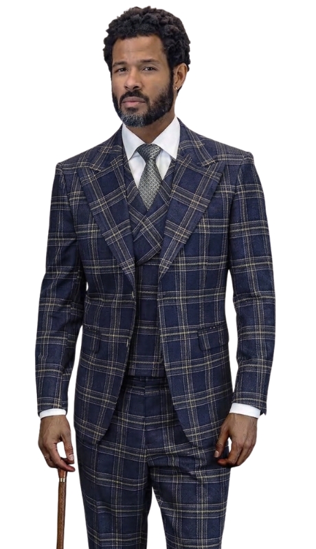 Statement CORSO-NAVY-3PC Mens Suit