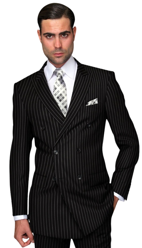 Statement DB-ZARELLI- BLACK-2PC  Mens Suit