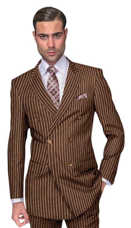 Statement DB-ZARELLI-BROWN-2PC  Mens Suit
