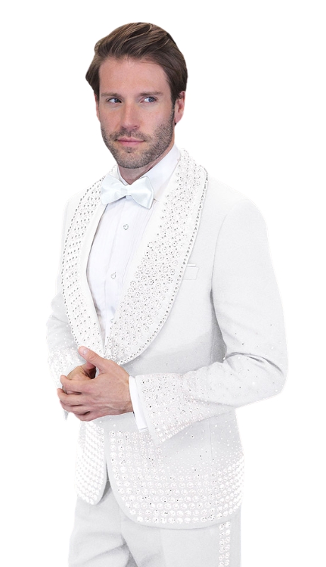 Statement ELEGANT-WHITE-WHITE Mens Tuxedo