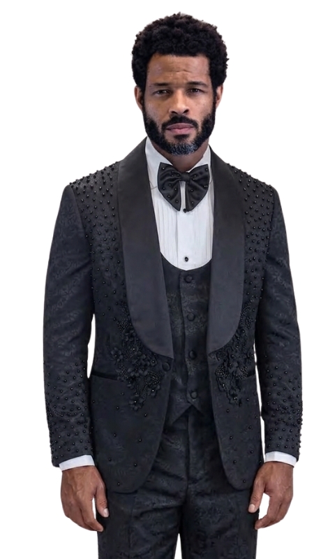 Statement ELIO-BLK-BLK Mens Tuxedo
