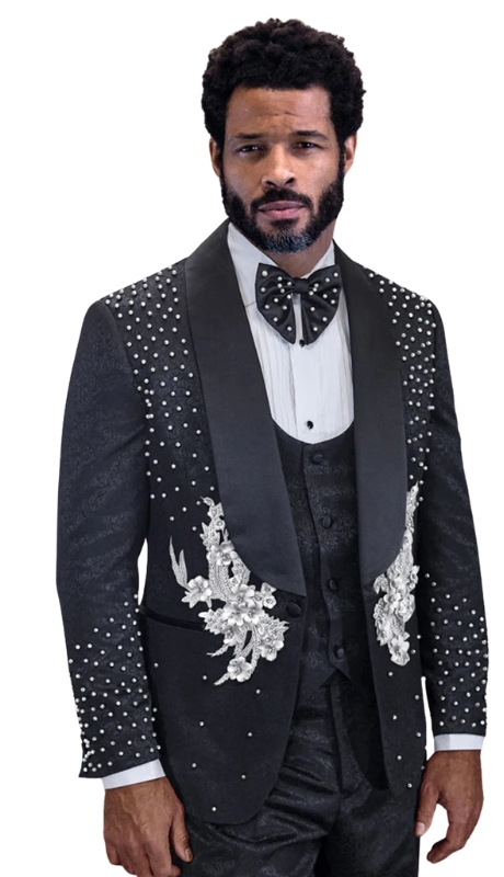 Statement ELIO-BLK-WHT Mens Tuxedo
