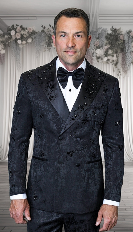 Statement ENZO-BLK-BLK Mens Tuxedo