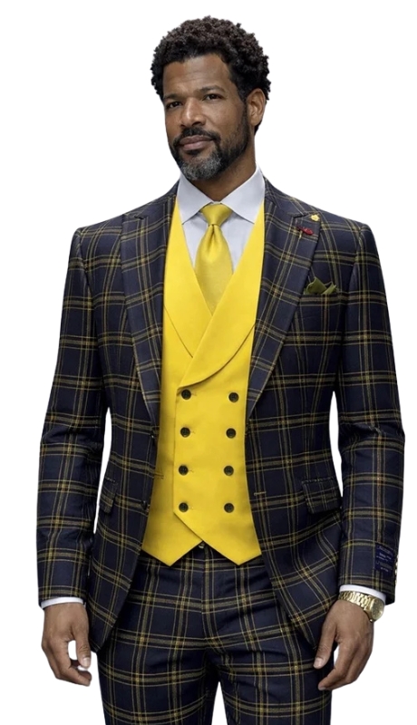 Statement GRETA-BLACK-3PC Mens Suit