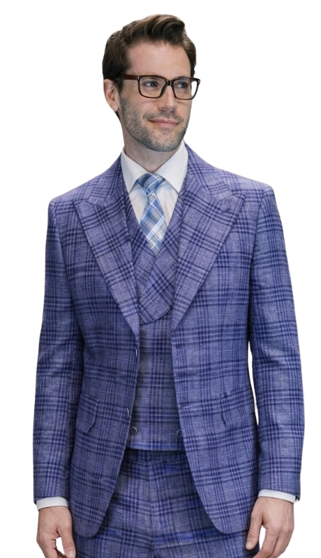 Statement LARGO-SAPPHIRE-3PC Mens Suit