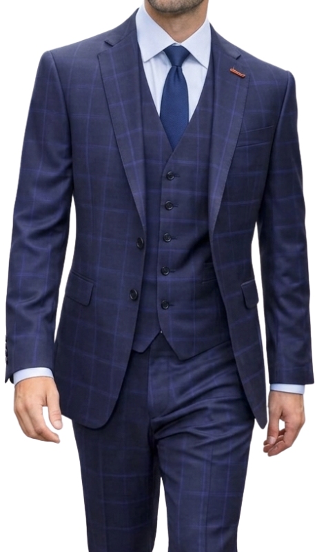 Statement MATEO-NAVY-3PC Mens Suit