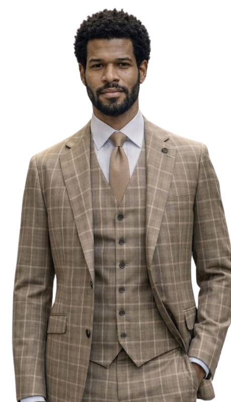 Statement MODENA-TAN-3PC Mens Suit
