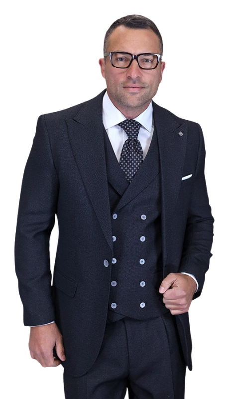Statement NEIVE-BLACK-3PC Mens Suit