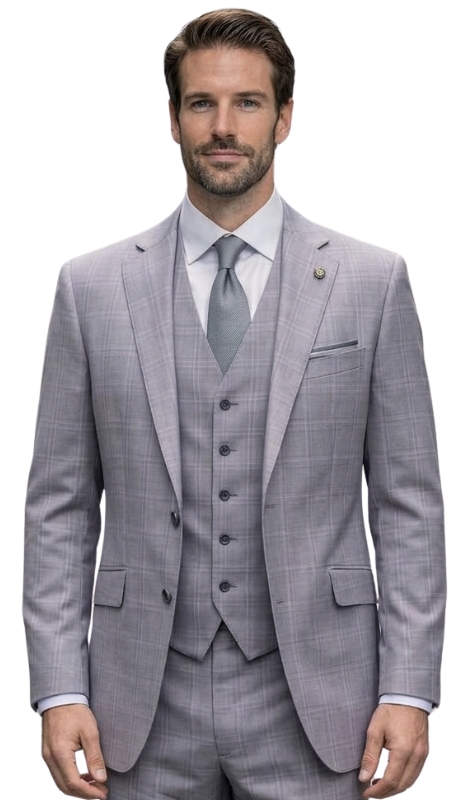 Statement OSTERIA-ASH-3PC Mens Suit
