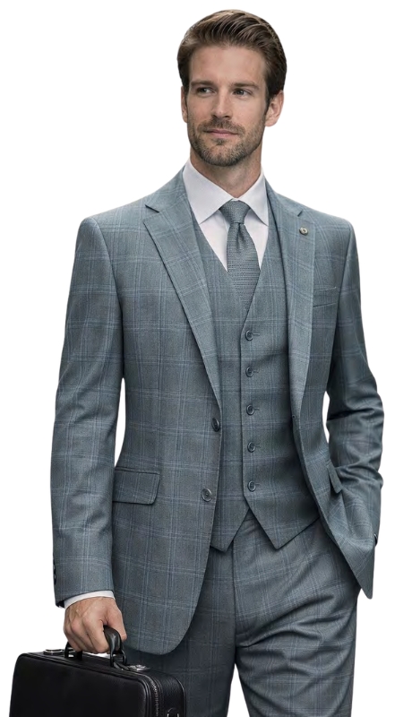 Statement OSTERIA-GREEN-3PC Mens Suit