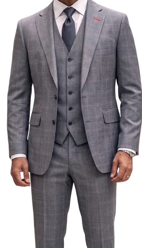 Statement PAGNOLI-GREY-3PC Mens Suit