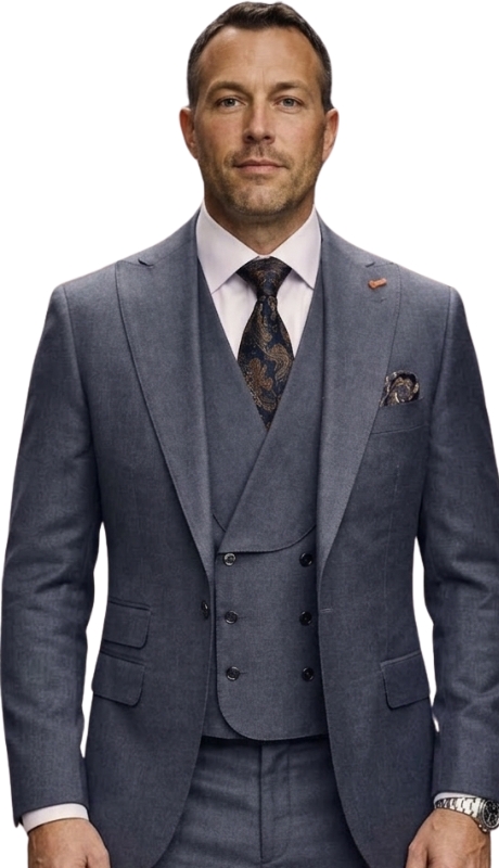 Statement PALAZIO-CHARCOAL-3PC Mens Suit