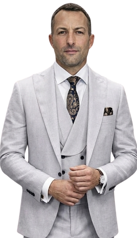 Statement PALAZIO-GREY-3PC Mens Suit