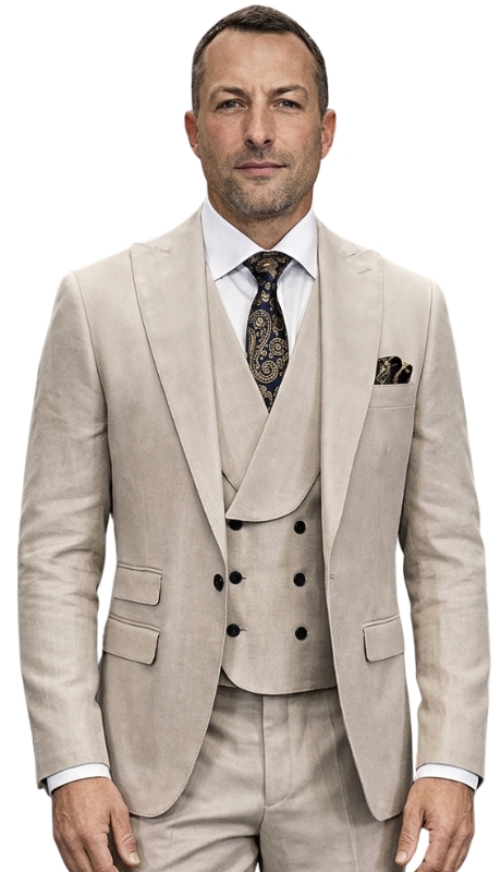 Statement PALAZIO-TAN-3PC Mens Suit
