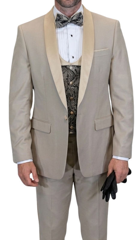 Statement PALMERO-TAN-3PC Mens Suit