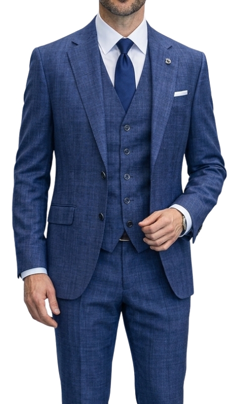 Statement PIAZO-SAPPHIRE-3PC Mens Suit