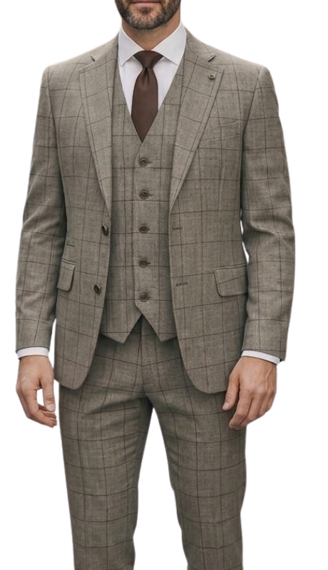 Statement PUGLIA-TAN-3PC Mens Suit