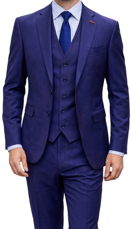 Statement RICARDO-FRENCH BLUE-3PC Mens Suit