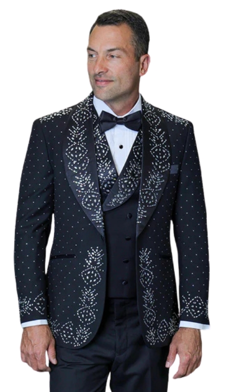 Statement ROBERTO-BLACK-WHITE Mens Tuxedo
