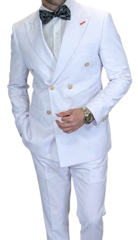 Statement SD-100-WHITE Mens Suit