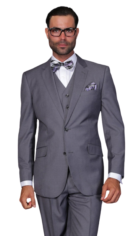 Statement STZV-100-CHARCOAL-3PC Mens Suit