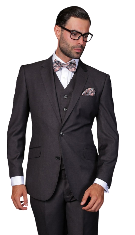 Statement STZV-100-H.CHARCOAL-3PC Mens Suit