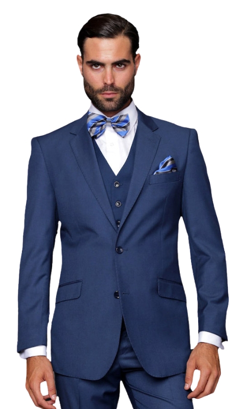 Statement STZV-100-INDIGO-3PC Mens Suit
