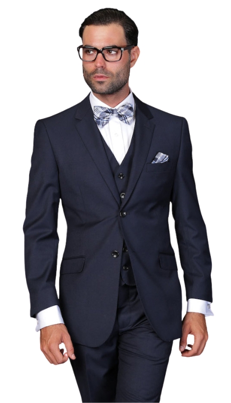 Statement STZV-100-NAVY-3PC Mens Suit