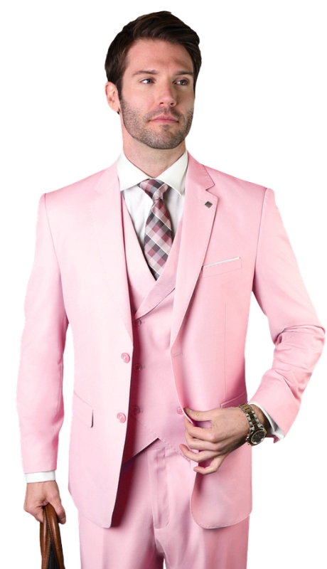 Statement STZV-1OO-PINK-3PC Mens Suit