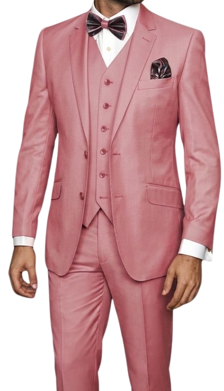 Statement STZV-1OO-BLUSH-3PC Mens Suit