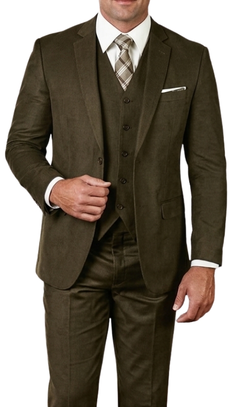 Statement STZV-1OO-TRUFLE-3PC Mens Suit