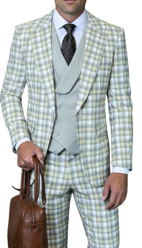 Statement TERRY-TAN-3PC Mens Suit