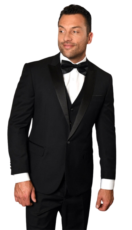 Statement TUX-PK-BLACK- 3PC Mens TUXEDO
