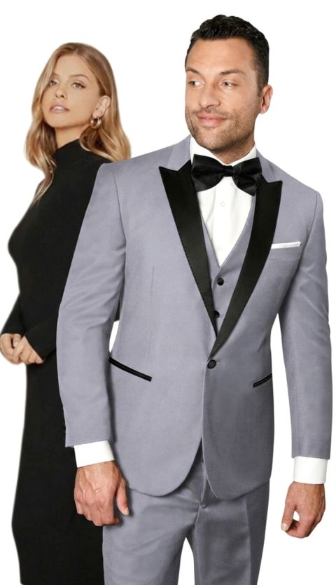 Statement TUX-PK-GREY- 3PC Mens TUXEDO Statement TUX-PK-GREY- 3PC Mens TUXEDO