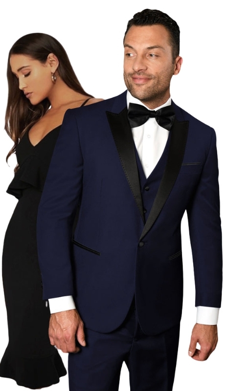 Statement TUX-PK-NAVY- 3PC Mens TUXEDO