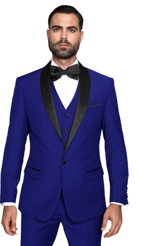 Statement TUX-SH-ROYAL-3PC Mens Suit