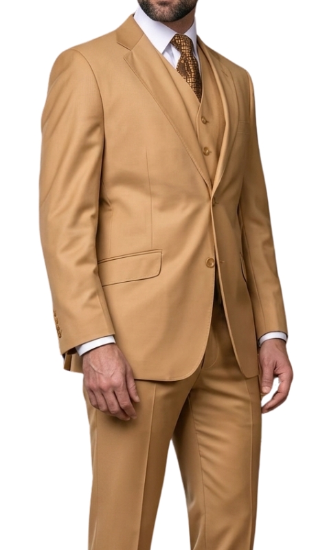 Statement TZ-100-CAMEL-3PC Mens Suit
