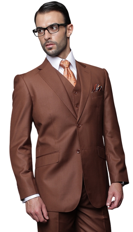 Statement TZ-100-COPPER-3PC Mens Suit