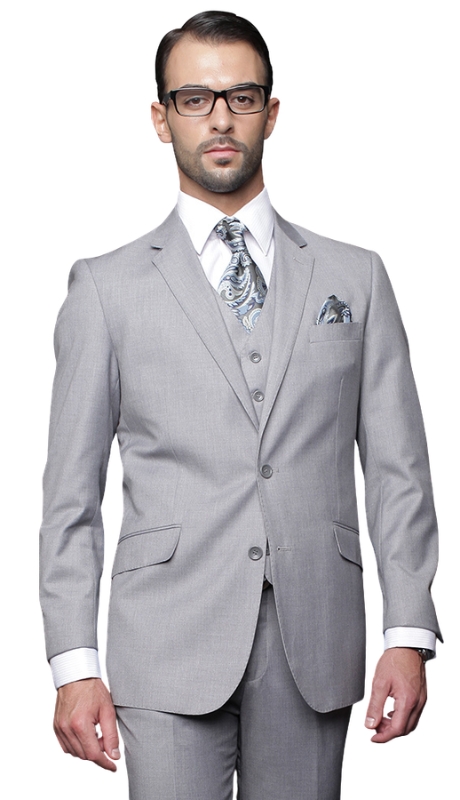 Statement TZ-100-GREY-3PC Mens Suit