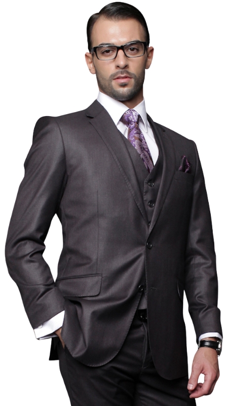 Statement TZ-100-H.CHARCOAL-3PC Mens Suit
