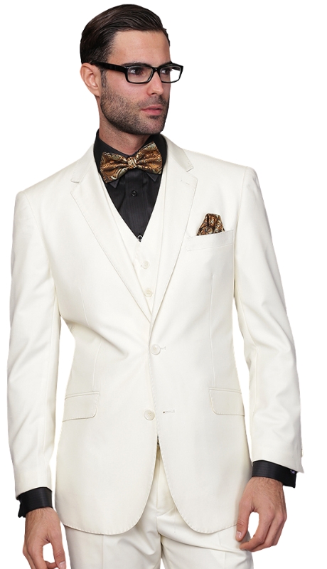 Statement TZ-100-OFF WHITE-3PC Mens Suit