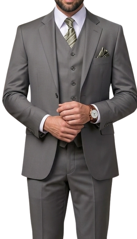 Statement TZ-100-OXFORD-3PC Mens Suit