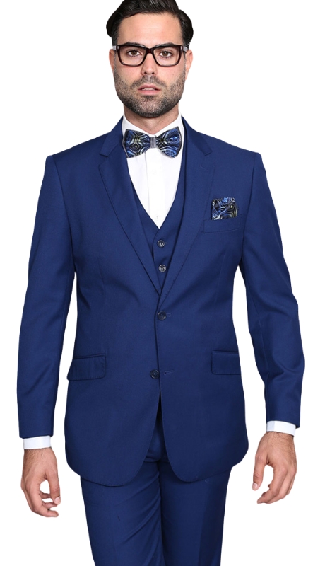 Statement TZ-100-SAPPHIRE-3PC Mens Suit