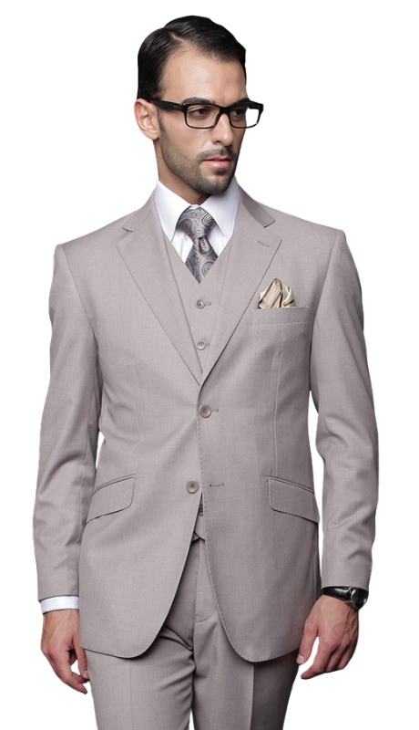 Statement TZ-100-TAN-3PC Mens Suit