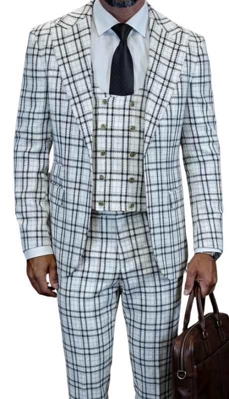 Statement VIOLA-BIANCA  WHITE-3PC Mens Suit