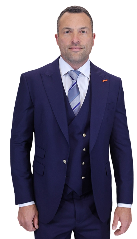 Statement AMIRI-NAVY-3PC Mens Suit