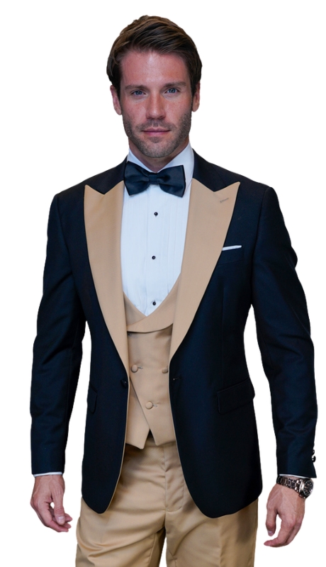 Statement ARYA-CHAMPAGNE-3PC Mens Suit