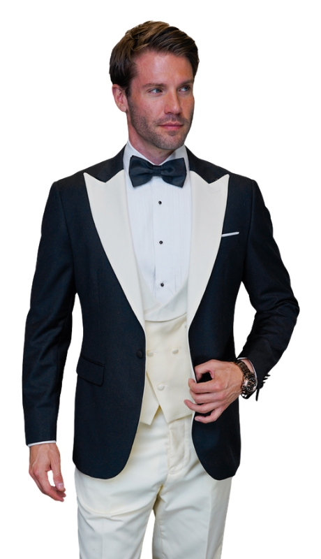 Statement ARYA-IVORY-3PC Mens Suit