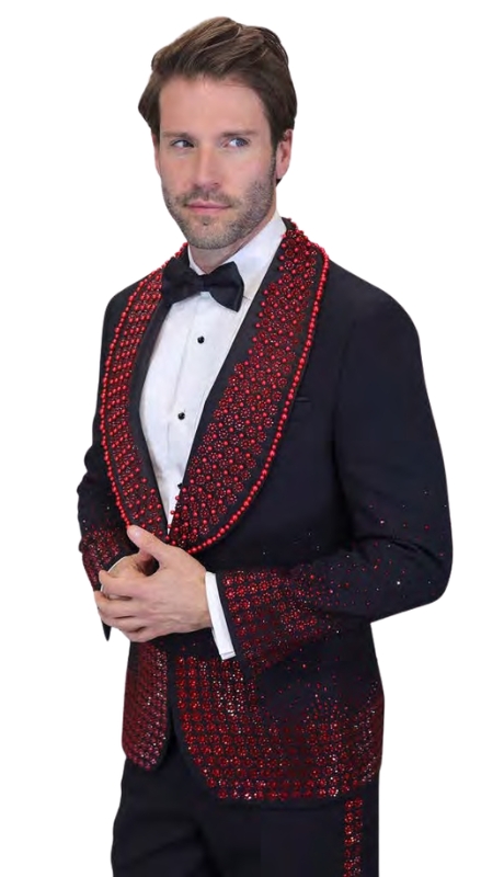 Statement AWARD-BLACK-RED Mens Tuxedo